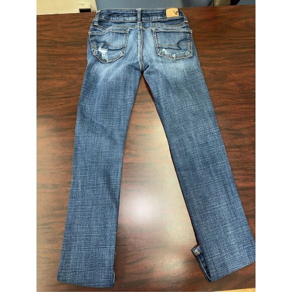 American Eagle Super Stretch Distressed Denim Jeggings Size 00 - Picture 3 of 10